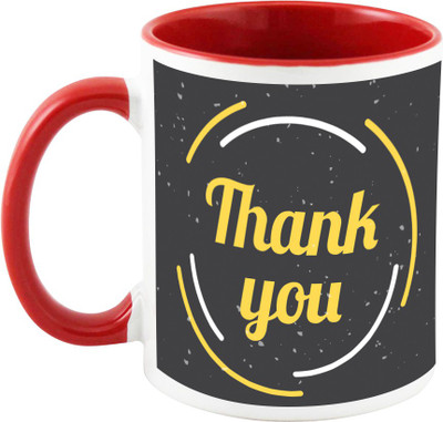 

AllUPrints Thank You Gifts Design 2 Red Ceramic Mug(325 ml)