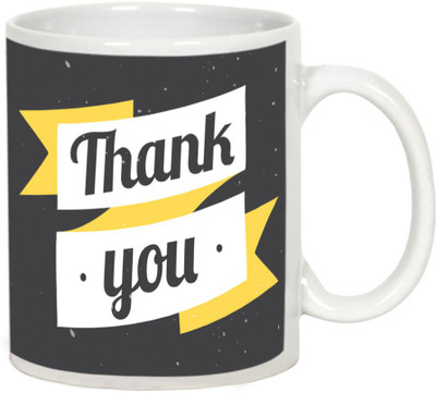 

AllUPrints Thank You Gifts Design 3 White Ceramic Mug(325 ml)