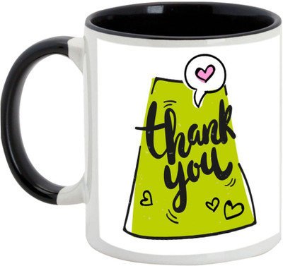 

AllUPrints Thank You Gifts Design 15 Black Ceramic Mug(325 ml)