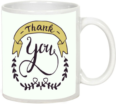 

AllUPrints Thank You Gifts Design 40 White Ceramic Mug(325 ml)
