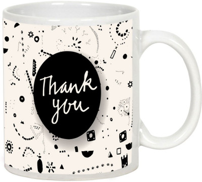AllUPrints Thank You Gifts Design 1 White Ceramic Mug(325 ml)