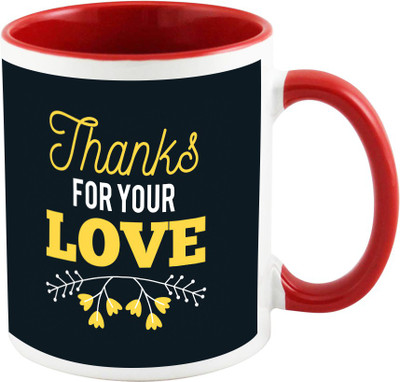 

AllUPrints Thank You Gifts Design 36 Red Ceramic Mug(325 ml)