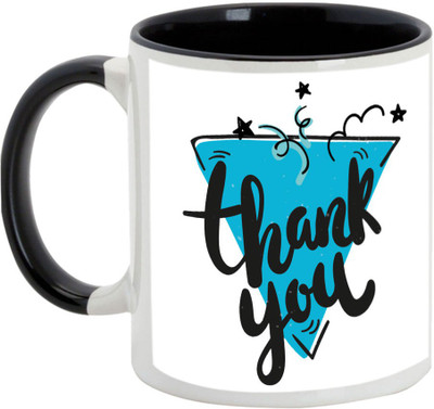 

AllUPrints Thank You Gifts Design 14 Black Ceramic Mug(325 ml)