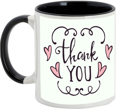 

AllUPrints Thank You Gifts Design 39 Black Ceramic Mug(325 ml)