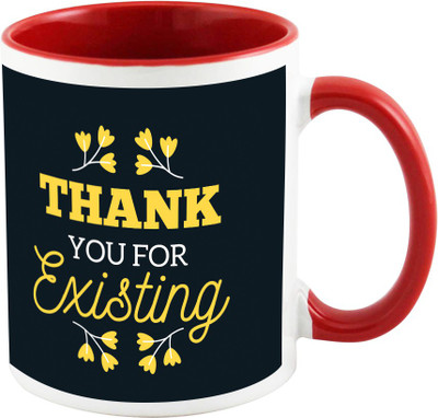 

AllUPrints Thank You Gifts Design 35 Red Ceramic Mug(325 ml)