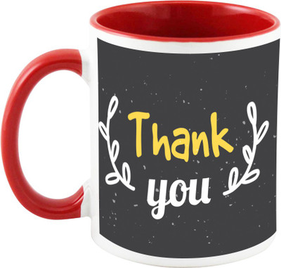 

AllUPrints Thank You Gifts Design 5 Red Ceramic Mug(325 ml)