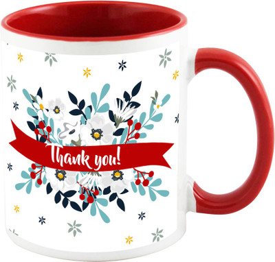 

AllUPrints Thank You Gifts Design 22 Red Ceramic Mug(325 ml)