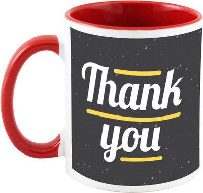 

AllUPrints Thank You Gifts Design 7 Red Ceramic Mug(325 ml)