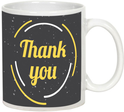 

AllUPrints Thank You Gifts Design 2 White Ceramic Mug(325 ml)