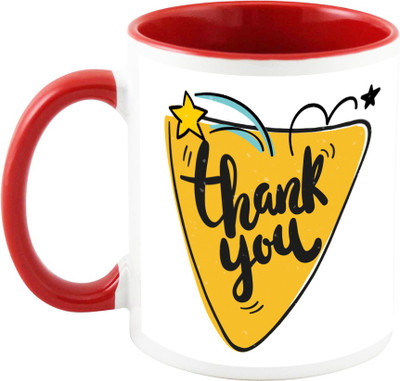 

AllUPrints Thank You Gifts Design 10 Red Ceramic Mug(325 ml)