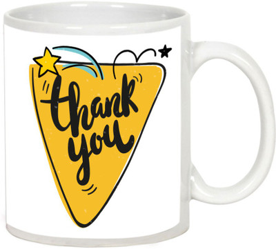 

AllUPrints Thank You Gifts Design 10 White Ceramic Mug(325 ml)
