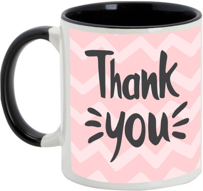 

AllUPrints Thank You Gifts Design 26 Black Ceramic Mug(325 ml)