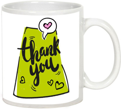 

AllUPrints Thank You Gifts Design 15 White Ceramic Mug(325 ml)