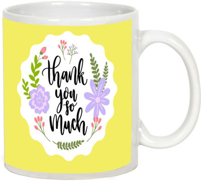 

AllUPrints Thank You Gifts Design 23 White Ceramic Mug(325 ml)