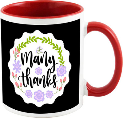 

AllUPrints Thank You Gifts Design 24 Red Ceramic Mug(325 ml)