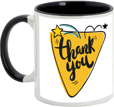 

AllUPrints Thank You Gifts Design 10 Black Ceramic Mug(325 ml)