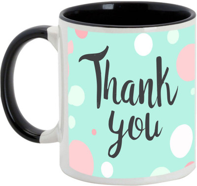 

AllUPrints Thank You Gifts Design 27 Black Ceramic Mug(325 ml)
