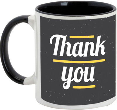 

AllUPrints Thank You Gifts Design 7 Black Ceramic Mug(325 ml)