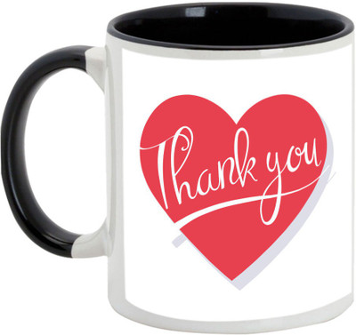 

AllUPrints Thank You Gifts Design 19 Black Ceramic Mug(325 ml)