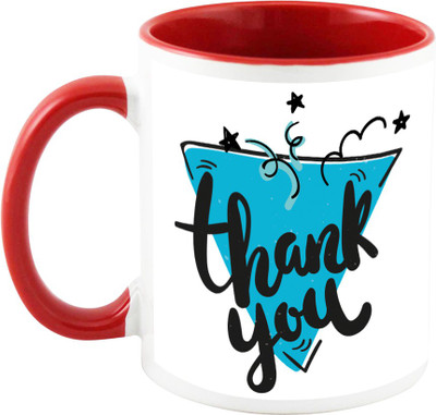 

AllUPrints Thank You Gifts Design 14 Red Ceramic Mug(325 ml)
