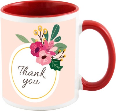 

AllUPrints Thank You Gifts Design 33 Red Ceramic Mug(325 ml)