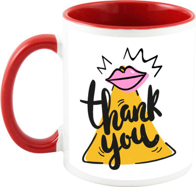 

AllUPrints Thank You Gifts Design 13 Red Ceramic Mug(325 ml)