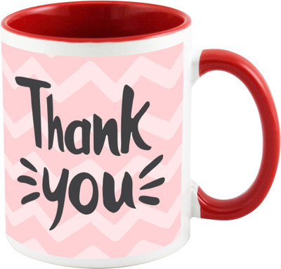 

AllUPrints Thank You Gifts Design 26 Red Ceramic Mug(325 ml)