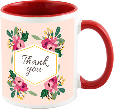 

AllUPrints Thank You Gifts Design 32 Red Ceramic Mug(325 ml)