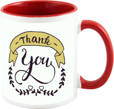

AllUPrints Thank You Gifts Design 40 Red Ceramic Mug(325 ml)