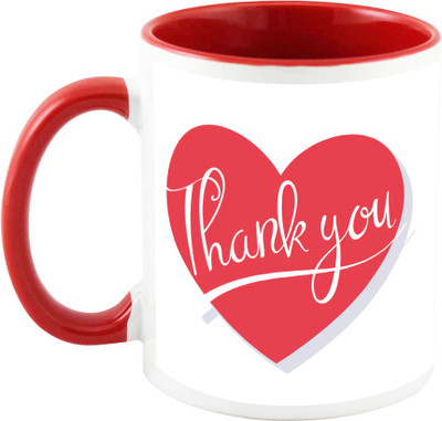 

AllUPrints Thank You Gifts Design 19 Red Ceramic Mug(325 ml)