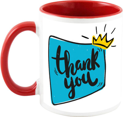 

AllUPrints Thank You Gifts Design 11 Red Ceramic Mug(325 ml)