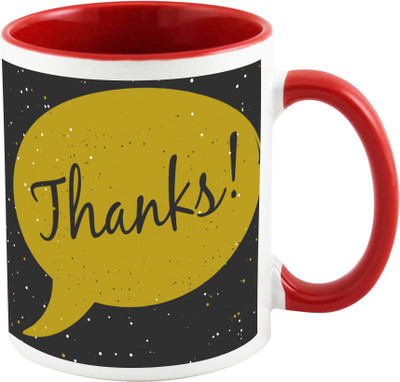 

AllUPrints Thank You Gifts Design 31 Red Ceramic Mug(325 ml)