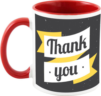 

AllUPrints Thank You Gifts Design 3 Red Ceramic Mug(325 ml)