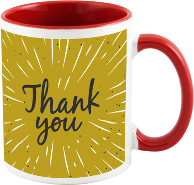 

AllUPrints Thank You Gifts Design 30 Red Ceramic Mug(325 ml)