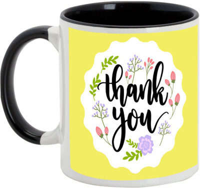 

AllUPrints Thank You Gifts Design 25 Black Ceramic Mug(325 ml)