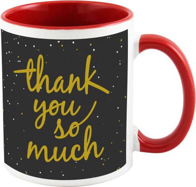 

AllUPrints Thank You Gifts Design 29 Red Ceramic Mug(325 ml)