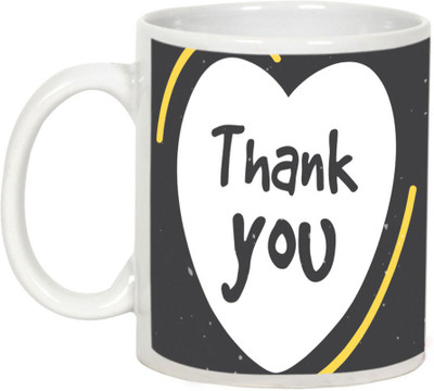 

AllUPrints Thank You Gifts Design 6 White Ceramic Mug(325 ml)