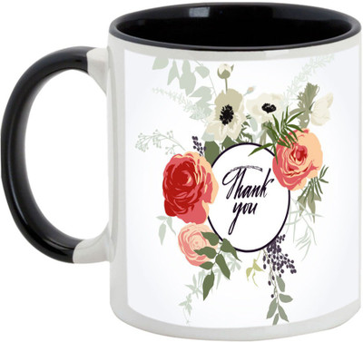 

AllUPrints Thank You Gifts Design 21 Black Ceramic Mug(325 ml)