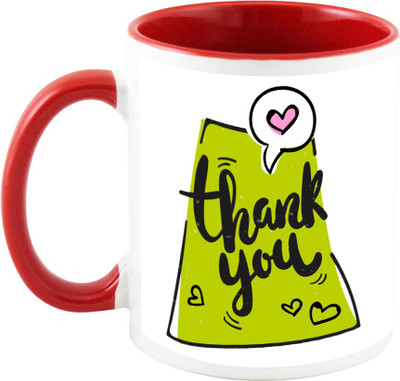 

AllUPrints Thank You Gifts Design 15 Red Ceramic Mug(325 ml)