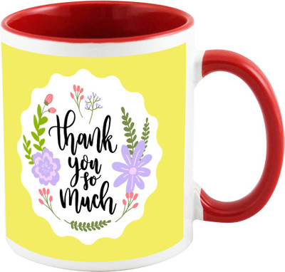 

AllUPrints Thank You Gifts Design 23 Red Ceramic Mug(325 ml)