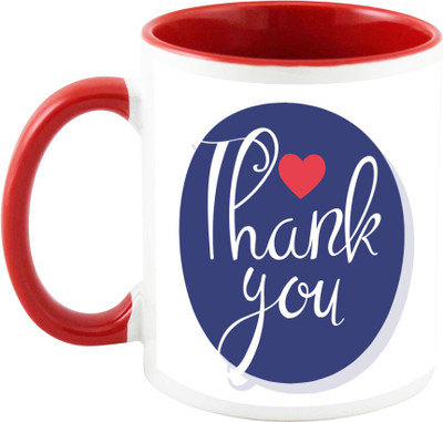 

AllUPrints Thank You Gifts Design 18 Red Ceramic Mug(325 ml)