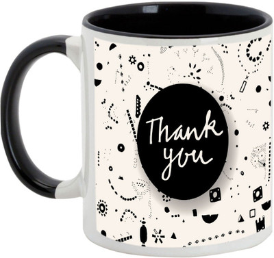 

AllUPrints Thank You Gifts Design 1 Black Ceramic Mug(325 ml)