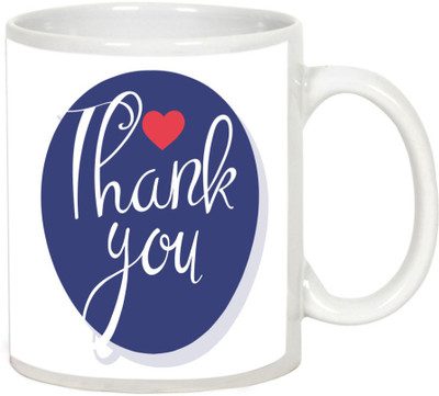 

AllUPrints Thank You Gifts Design 18 White Ceramic Mug(325 ml)