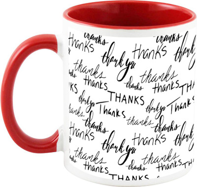 

AllUPrints Thank You Gifts Design 16 Red Ceramic Mug(325 ml)