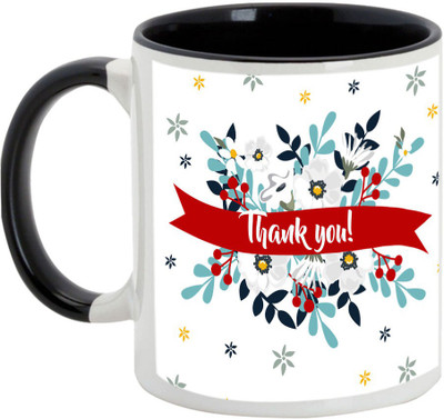 

AllUPrints Thank You Gifts Design 22 Black Ceramic Mug(325 ml)