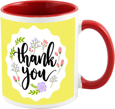 

AllUPrints Thank You Gifts Design 25 Red Ceramic Mug(325 ml)