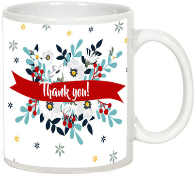 

AllUPrints Thank You Gifts Design 22 White Ceramic Mug(325 ml)