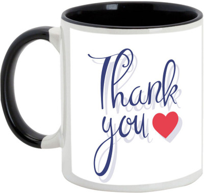 

AllUPrints Thank You Gifts Design 17 Black Ceramic Mug(325 ml)