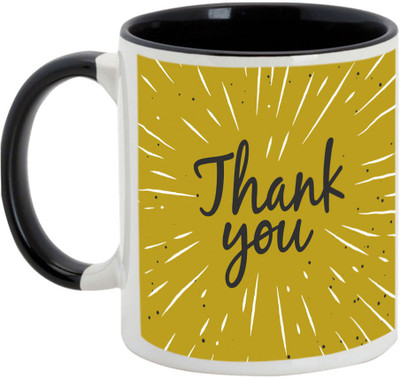 

AllUPrints Thank You Gifts Design 30 Black Ceramic Mug(325 ml)