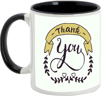 

AllUPrints Thank You Gifts Design 40 Black Ceramic Mug(325 ml)